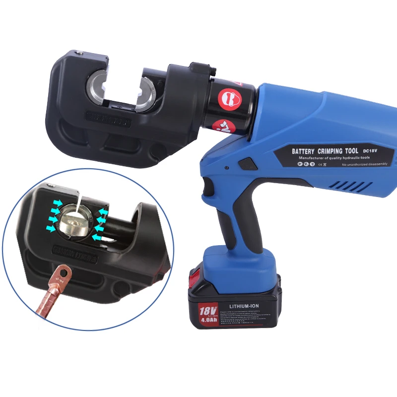 EZ-400 Battery Powered Cable Crimping Tool With Tonnage Of 120KN  For Crimping Range Of 16-400mm EM-400 jrd hdt 48 deutsch crimper hdt 48 00 solid contacts crimping tool wire range 12 22awg for 12 16 20 terminal