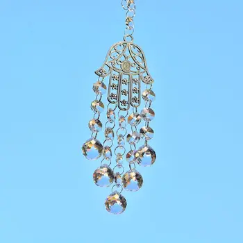 

KN suncatcher home deco lucky hand hanging ornament window suncatcher prisms adorn housewarming gifts garden decoration fengshui