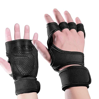 

1 Pair Women Men Half Finger Weight Lifting Gloves Gym Bodybuilding Adjustable Cycling Protect Support Sports Cross Training