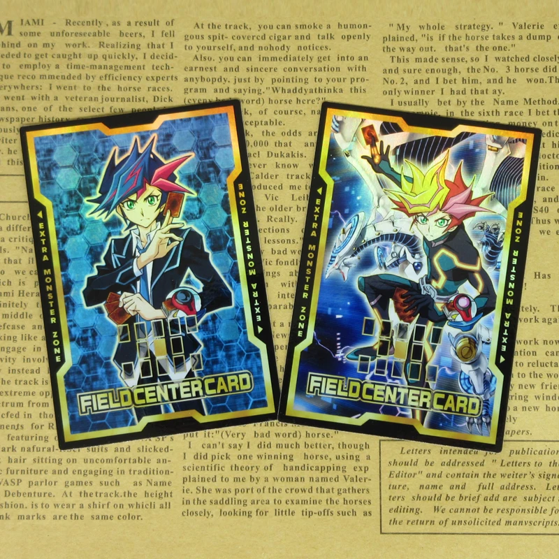 

2pcs/set Yu-Gi-Oh! VRAINS Yusaku Fujiki Playmaker Field Center Cards Orica Cyberse Firewall Dragon Yugioh Collectible Shiny Card