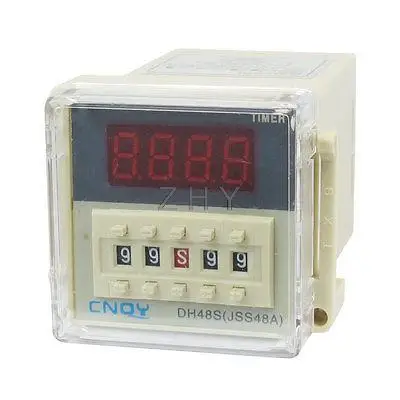 

DH48S-2ZH LCD Display Time Timer Delay Relay 8-Pin DPDT 0.01S-99H99M AC/DC12V