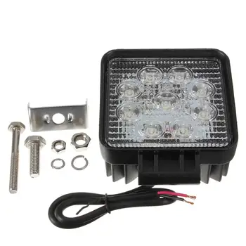 

27W 9 LED Square Flood Led Bulbs Headlight Work Light Lamp Beam Off Road Light Waterproof Portable Square 4x4 For Truck SUV