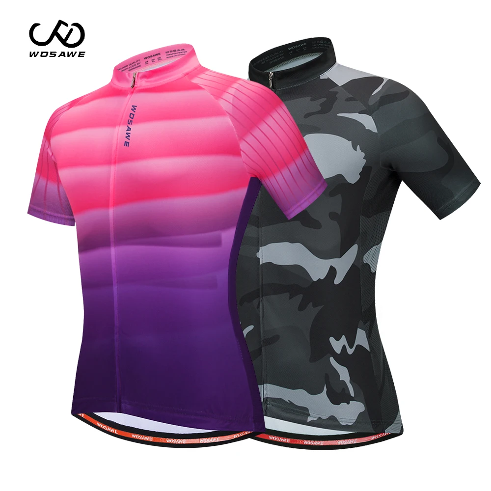 Мужская веломайка с коротким рукавом WOSAWE дышащая одежда для велоспорта на осень
