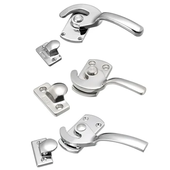 

uxcell Window Sash Lock 52mmx25mm 37mmx17mm 70mmx35mm Mirrored Finished Silver Tone with Mounting Screws