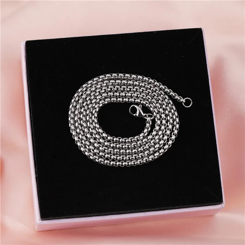 20PCS 23.6'' Stainless Steel Chains Real Gold Plated Lobster Clasp Chains For Hip Hop Necklace DIY Jewelry Findings Accessories