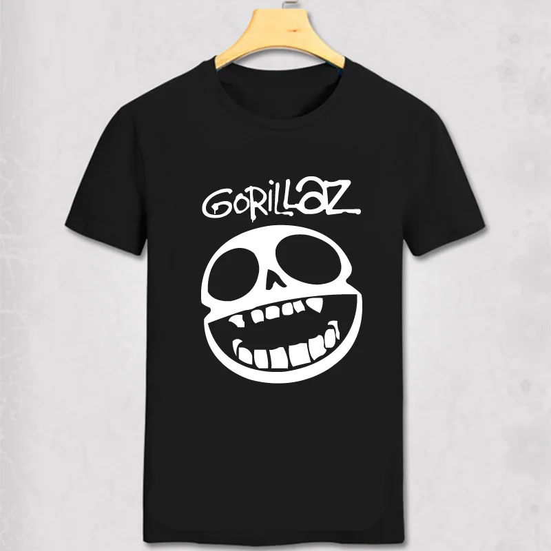 Gorillaz рок-группа рэп Модные мужские белые черные футболки s Crewneck модные летние