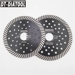 Disque de coupe pour granit et marbre, 2 pièces, Dia DT DIATOOL + 115mm, lame de diamant, Turbo étroit, multi trous, 125 