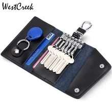 Фирменные кошельки для ключей, кожаный женский ретро держатель для ключей, органайзер, сумка, Мужской минималистичный кошелек для экономки держатель для карт