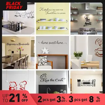 

2020 New Kitchen Stickers Vinyl Wall Sticker For Kitchen Decoration Accessories Decal Mural Home Decor Wallpaper