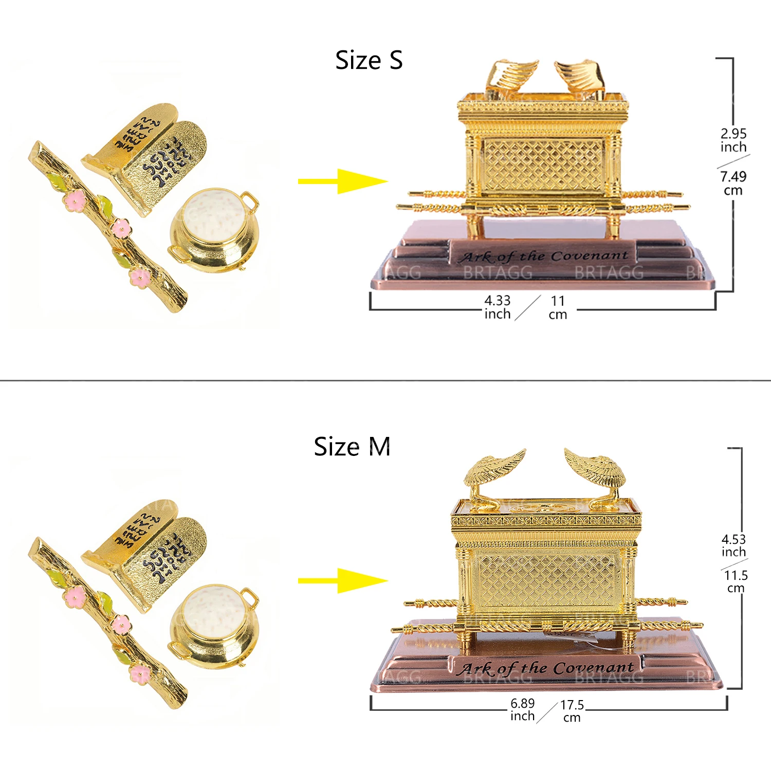 Description Picture 6 of itemBRTAGG Accessories Contents for Ark Of The Covenant - Aaron's Rod Manna Ten Commandments Stone
