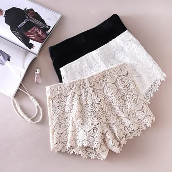 

Summer Thin Lace Shorts Women Can Be Worn Outside and Inside Safety Pants Show Thin Calzas Cortas Dantelli Kadin Sort Pantalones