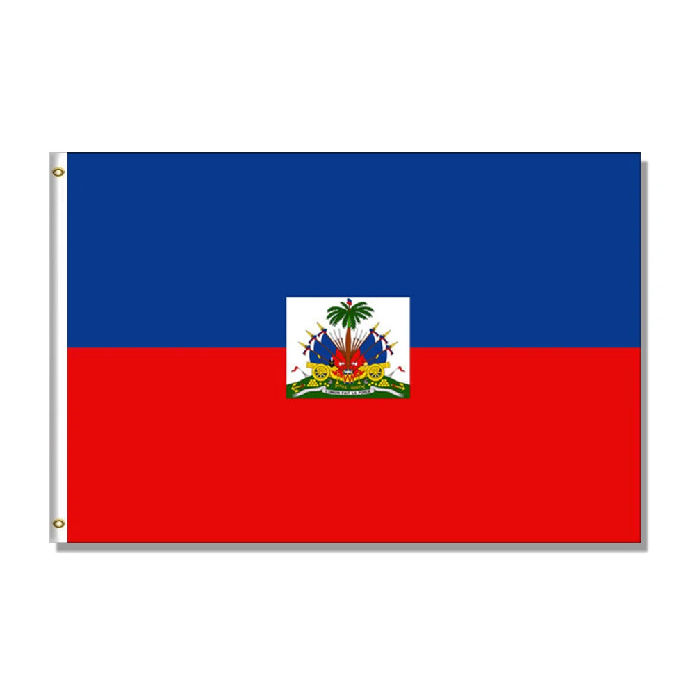 Haiti Национальный флаг 3x5FT 150X90CM полиэстер баннер латунные прокладки для украшения