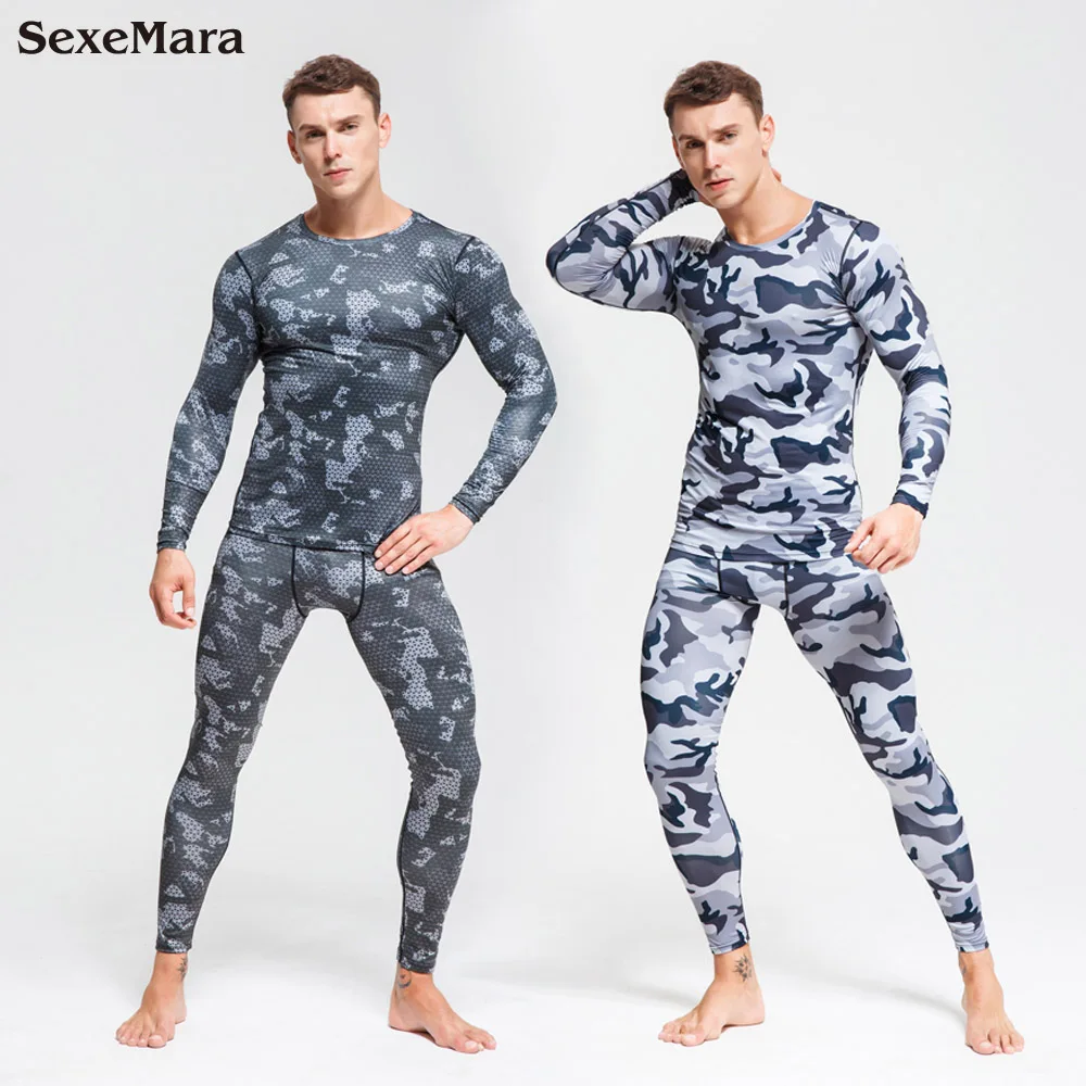 

Men's sportswear rash guard MMA Men's camouflage clothing compression sports leggings t-shirt jogging training men's clothing