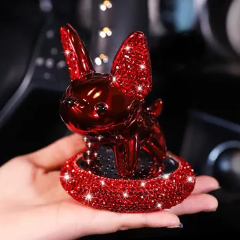 

Personality Car Interior Decoration Ornaments Cartoon Cute Pet Lucky Dog Auto Perfume Diamond In-Car Center Console Accessories