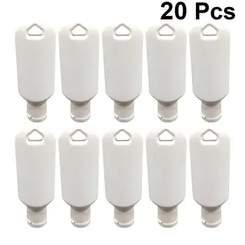 

20Pcs Professional 30ml Bottle With White Plastic HDPE Hook And Chipper Cap For Hand Sanitizer Wihtout Hangers (White)