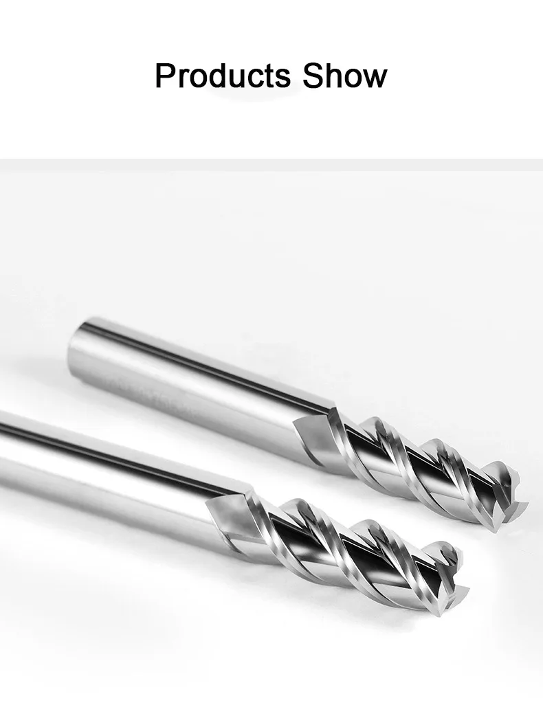 lathe spindle Carbide End Mill Aluminium HRC55 3F Milling Cutter Acrylic Wood Copper Plastic Cutting Tool CNC Maching Milling Tools Endmils bison lathe chucks