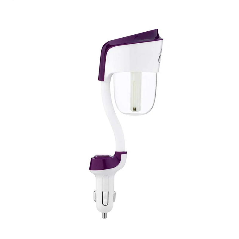 

Car Humidifier, Portable 12V Mini Travel Aromatherapy Essential Oil Diffuser with 2 USB Charger