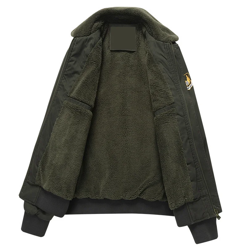 Зимняя мужская куртка в стиле милитари с шерстяной подкладкой, теплые мужские парки с карманами и меховым воротником, приталенная куртка-бомбер, мужские парки, размер M-4XL
