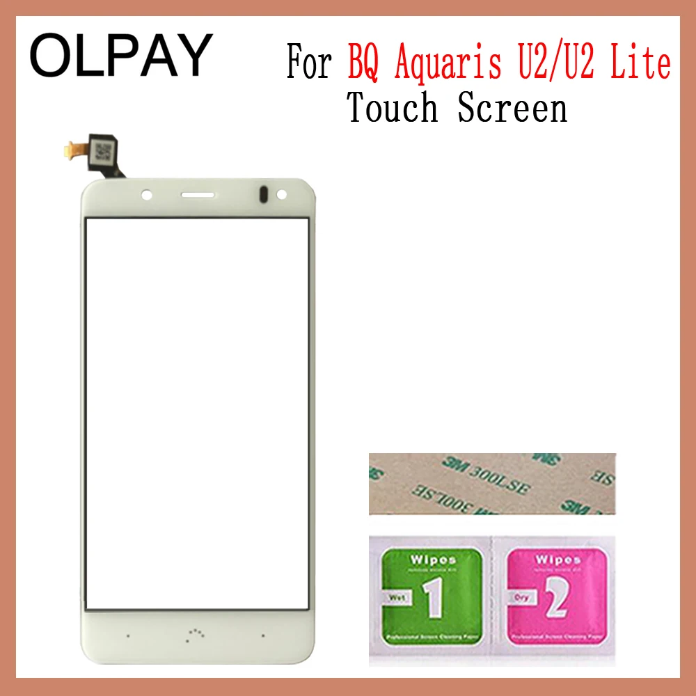 OLPAY 5,2 ''сенсорный экран для BQ Aquaris U2/U2 Lite сенсорный экран стекло дигитайзер панель объектив сенсор Ремонт Бесплатный клей+ салфетки