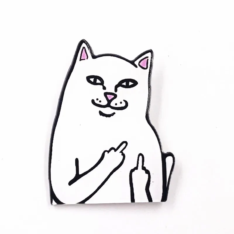 Кот показывает фак рисунок