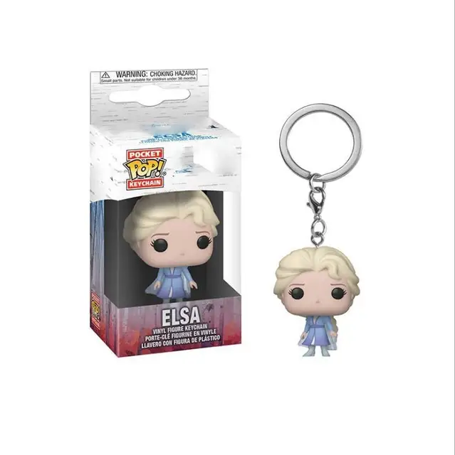 Original box Frozen 2 Princes Elsa Anna Olaf 2020 NEW cute Doll figure keychain Children toy kids Birthday gift Collection Toys