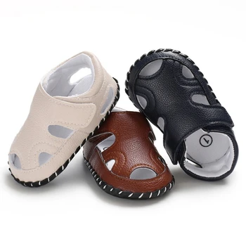 

Summer Baby Boy Closed Toe Soft Sole Anti-slip Crib Shoes First Walkers Walking Shoes Infant Shoes 0-18 Month r