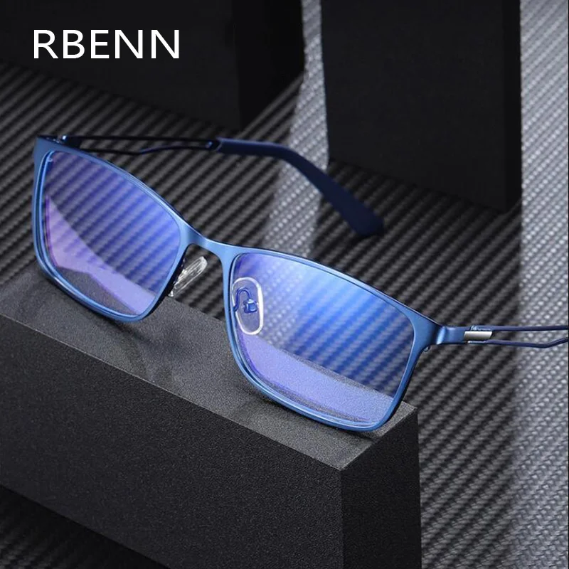 RBENN 2020 New Computer Men Reading Glasses High Quality Metal Frame Anti Blue Light Presbyopia +0.5 0.75 1.25 1.75 5.0 | Аксессуары для