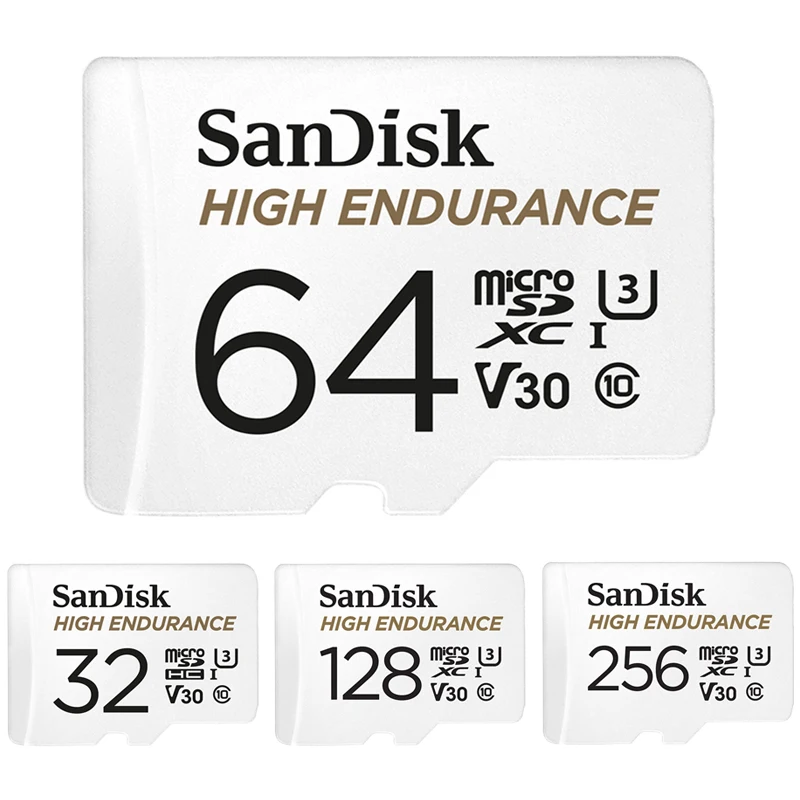 SanDisk, высокопрочная карта памяти Micro SD, 32 ГБ, 64 ГБ, 128 ГБ, 256 ГБ, TF карта, флеш-накопитель для камеры