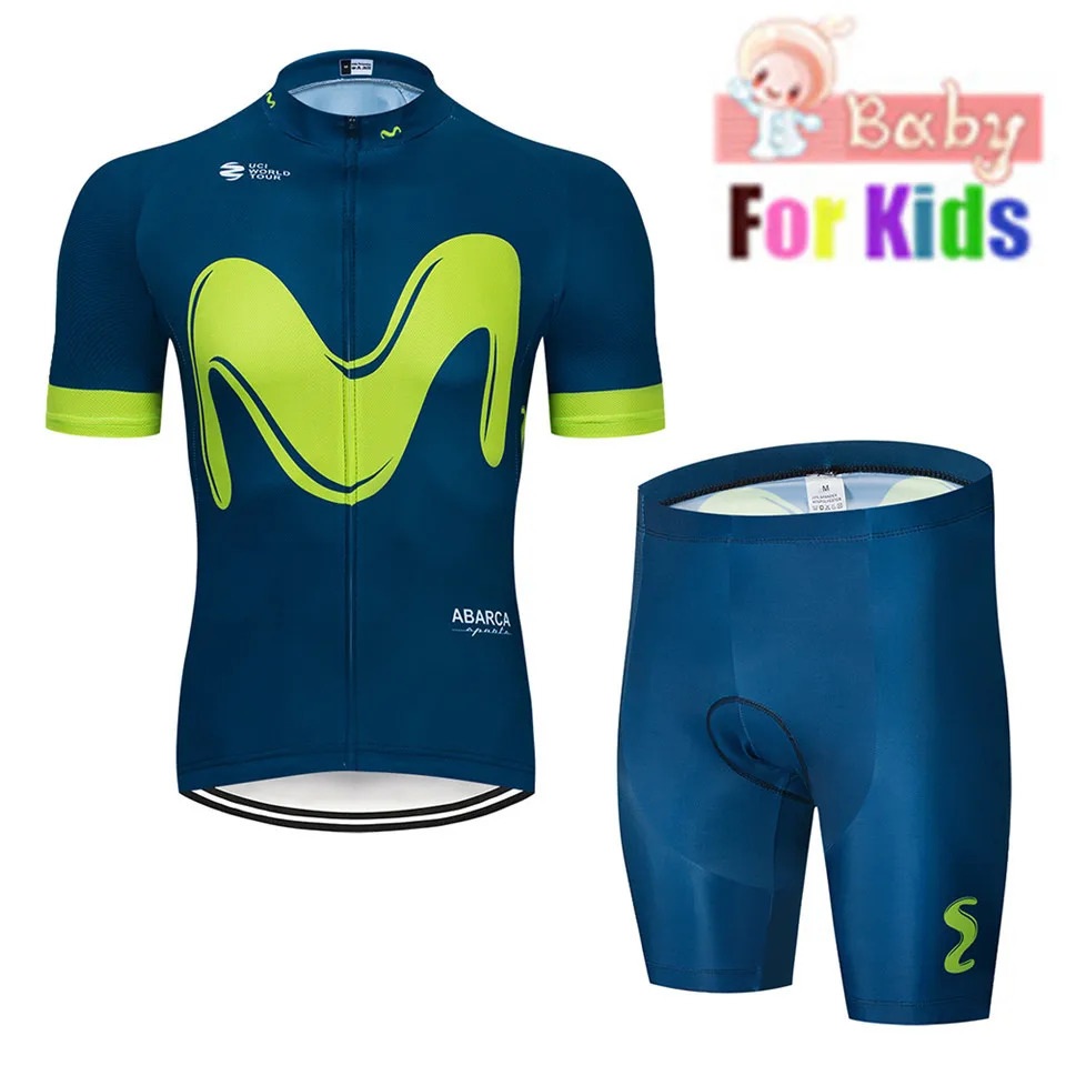 

2019 new Kids Breathable Cycling Clothing Children Bike Jerseys Shorts sets Bicycle Top Ropa Ciclismo Boy mtb Shirts Suit black