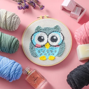 

Magic Embroidery Pen Punch Needle Kit Craft Embroidered Threads Cross Stitch Art Hand Hoop DIY Knitting Sewing Accessory Tools