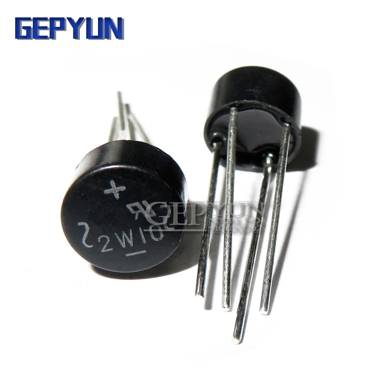 10PCS 2W10 2A 1000V DIP-4 DIP4 brückengleichrichter Gepyun