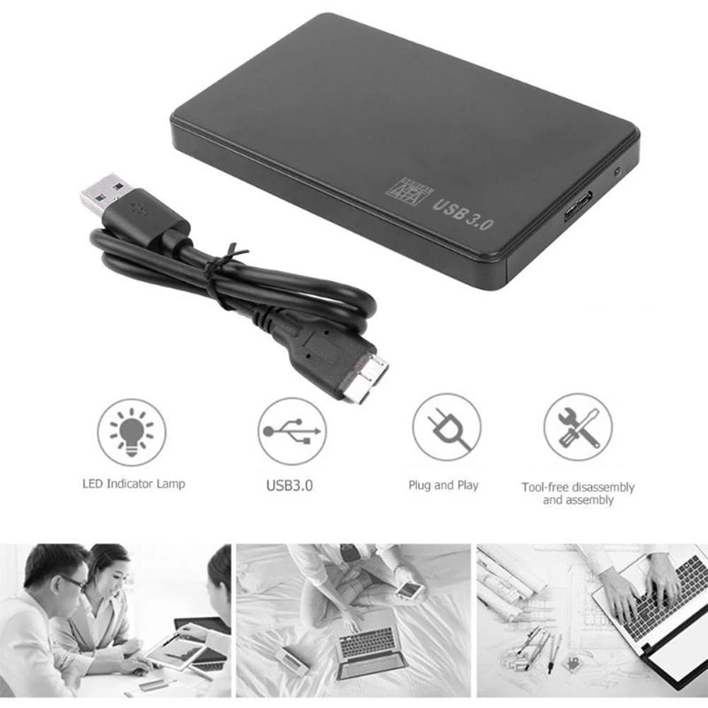 Portable 5Gbps Disk USB 3.0 2.5 inch SATA External Hard Disk HDD SSD Case Box for PC disco duro externo|Hard Drive Bags & Cases| - AliExpress