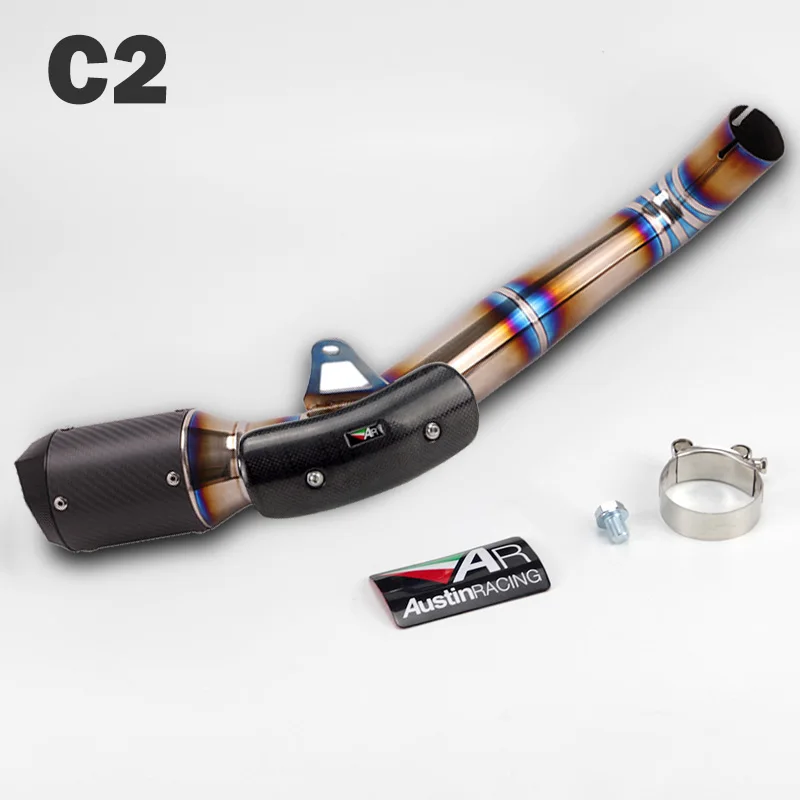C2 cbr1000 Слипоны для мотоцикла глушитель из титанового сплава средняя труба Остин гоночный поход для CBR1000RR 2008 - Цвет: C2