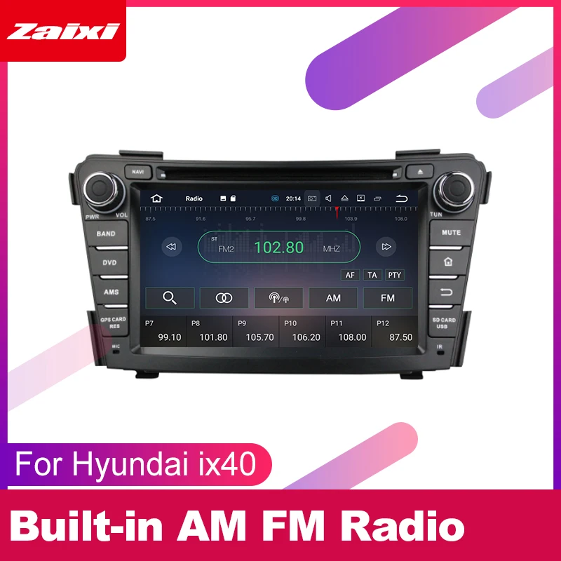 Best ZaiXi For Hyundai i40 2011~2019 Car Android Multimedia System 2 DIN Auto DVD Player GPS Navi Navigation Radio Audio WiFi 3