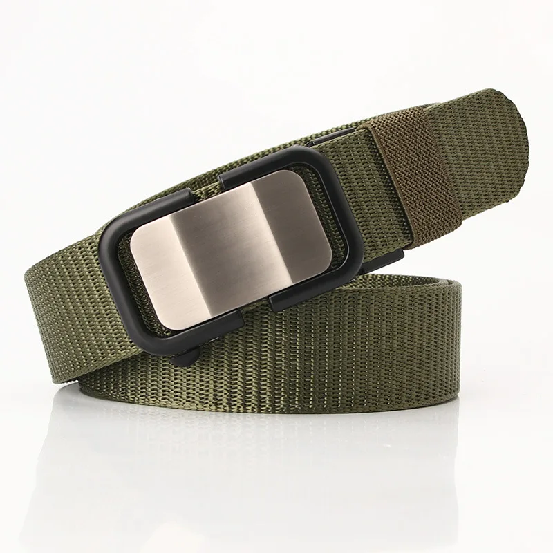 fish belt Men Belts Canvas Fabric High Quality Nylon Alloy Buckle Webbing Belts for Men Casual Sports  Comfortable Strap HB006 real leather belt