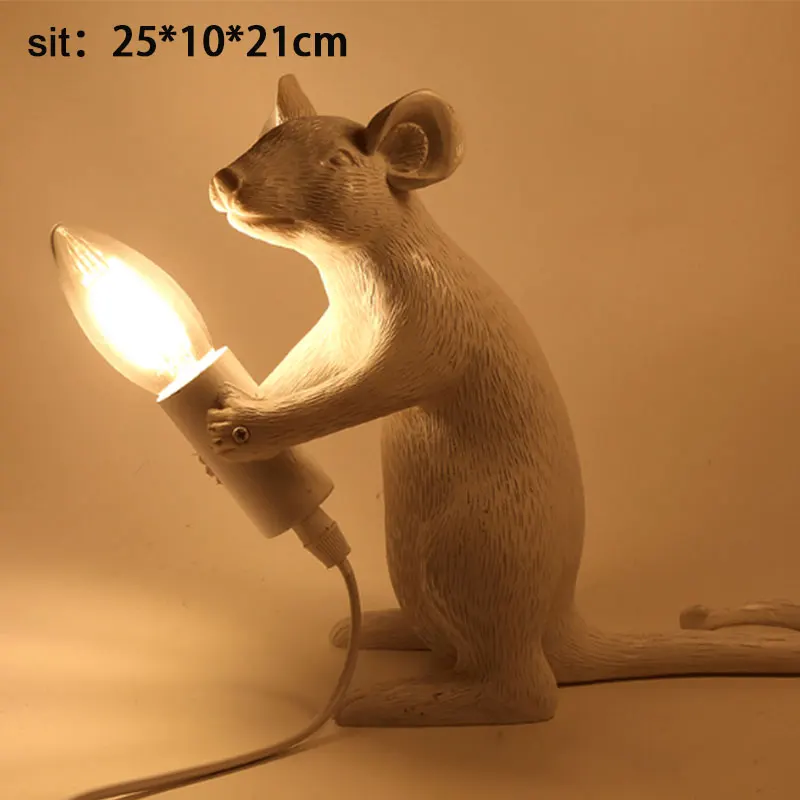 Креативный Настольный светильник с животными, светильник с изображением кошки, светодиодный светильник для спальни E12, светодиодный прикроватный светильник для спальни, рождественские украшения для дома, подарок