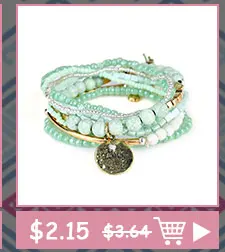 Ethnic Bohemian Tassel Beach Charm Bracelets For Women Boho Multilayer Beads Crystal Beaded Jewellery Bracelet Set Femme 2019