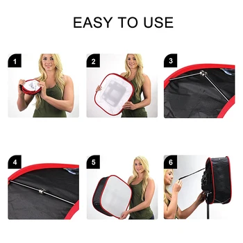 

LED Light Full Cover Easy Install Case Accessories Portable Collapsible Foldable Softbox Diffuser Reflective Flash Photography