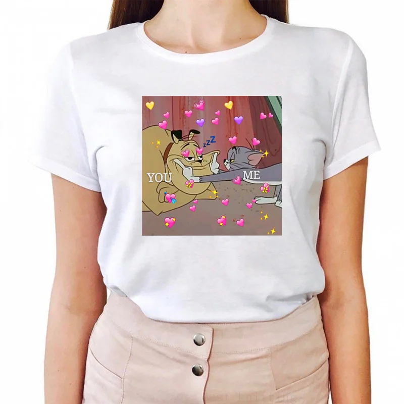 

Harajuku Cute New Fashion T Shirt female short sleeve cartoon art print female tops new letter T-shirt