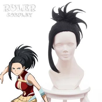 

2019 Anime My Hero Academia Wig Cosplay YAOYOROZU MOMO Wig Cosplay women Tiger mouth ponytail wig