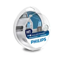 Лампа H1 12V- 55W(P14,5s) White Vision+W5W 12V-5W(W2,1x9,5d) WHV(2 шт) PHILIPS 12258WHVSM
