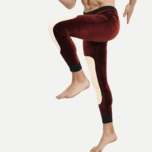 Зимнее термобелье, мужские леггинсы, термоштаны, мужское теплое шерстяное хлопковое плотное нижнее белье, мужские теплые штаны до колен