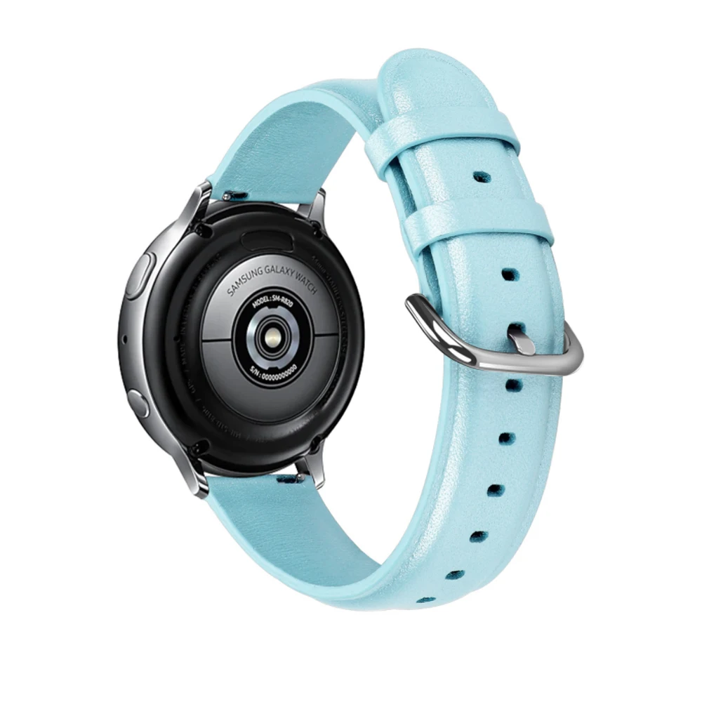 Модные 20 мм Кожаные Ремешки для наручных часов для samsung Galaxy Watch Active 2 браслет умный спортивный ремешок для samsung Galaxy Watch 42 мм