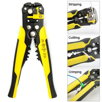 

Automatic Wire Stripper Wire Stripper Crimper Pratical Wire Stripper Stripping Tool Cable Alloy Yellow Universal