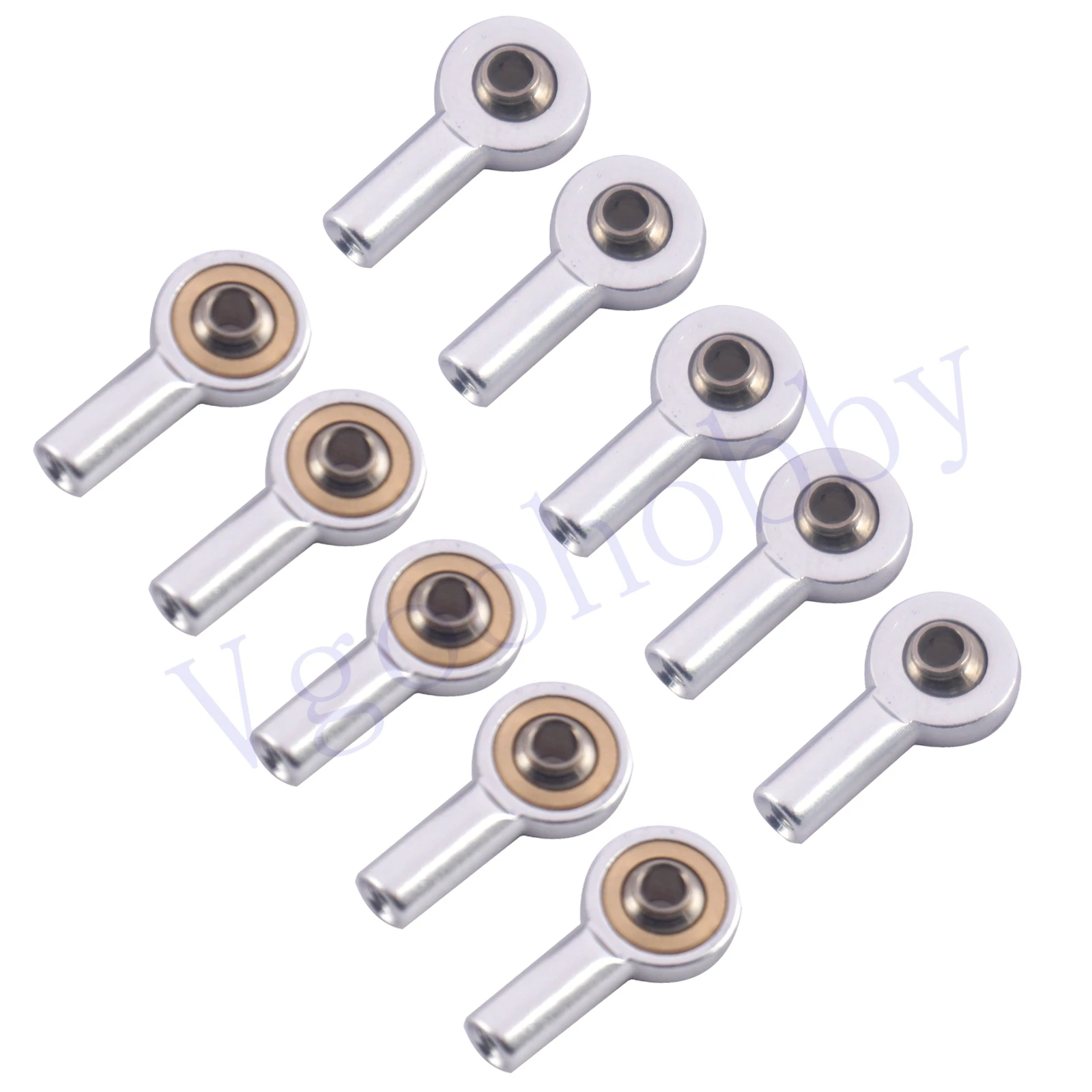 

10Pcs Aluminum M2 Tie Rod End Ball Joint Link Ball Head Holder 2mm Steering Linkage for HSP Tamiya Mini 4WD RC Car Truck Crawler