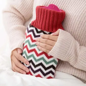 

400/850ML Cover Knitted Cold-proof Washable Removable Protective Heat Preservation Hot Water Bottle Safe Explosion-proof