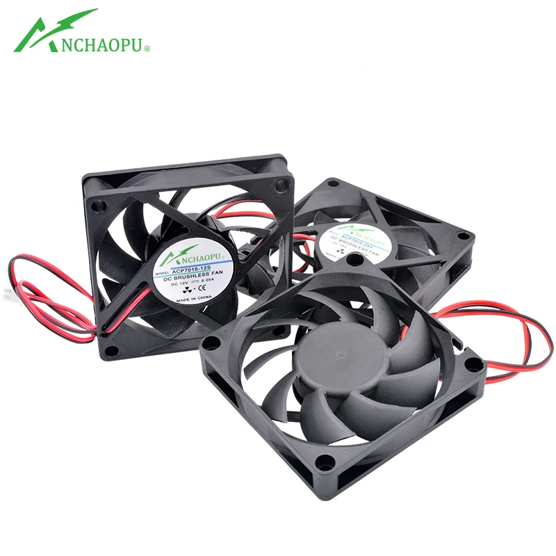 ACP7015 7cm 70mm 70x70x15mm DC5V 12V 24V 2pin Cooling Fan for Chassis Power Supply Router Inverter cooling fan