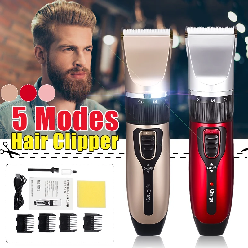 

Professional Barber Electric Hair Trimmer Length Adjustable Hair Clipper Rechargeable Hair Cutting Machine Men Children Haircut