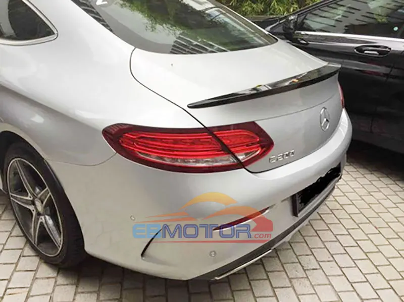 Реальные углеродного волокна спойлер заднего крыла для Mecerdes Benz W205 купе 2 двери C180 C200 C250 C300 C350 C63 AMG M159