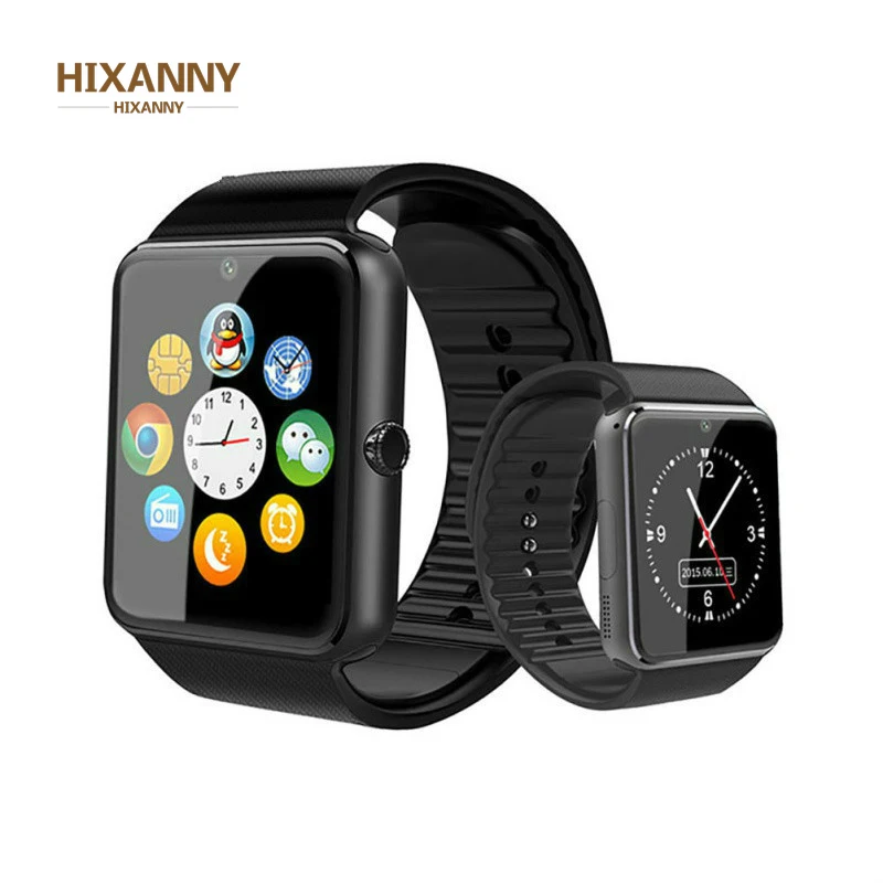 

New Bluetooth GT08 Smart Watch Touch Screen Big Battery Clock Support TF Sim Card Camera Smartwatch For IOS iPhone Android Phone